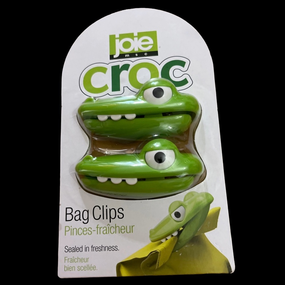 Bag clips by Joie Green Croc Bag Clips, 2 Pieces, NEW, Crocodile